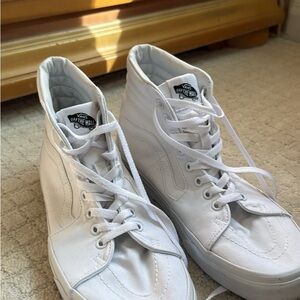 Vans Men's Classic White High-Top Sneakers